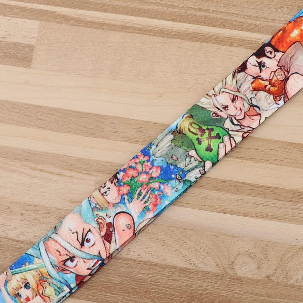 Pinstant Doctor Dr Stone Senku Ishigami Manga Anime 17.7" Neck Lanyard Keychain Holder ID Badge Mobile Phone Pin Strap - Image 4