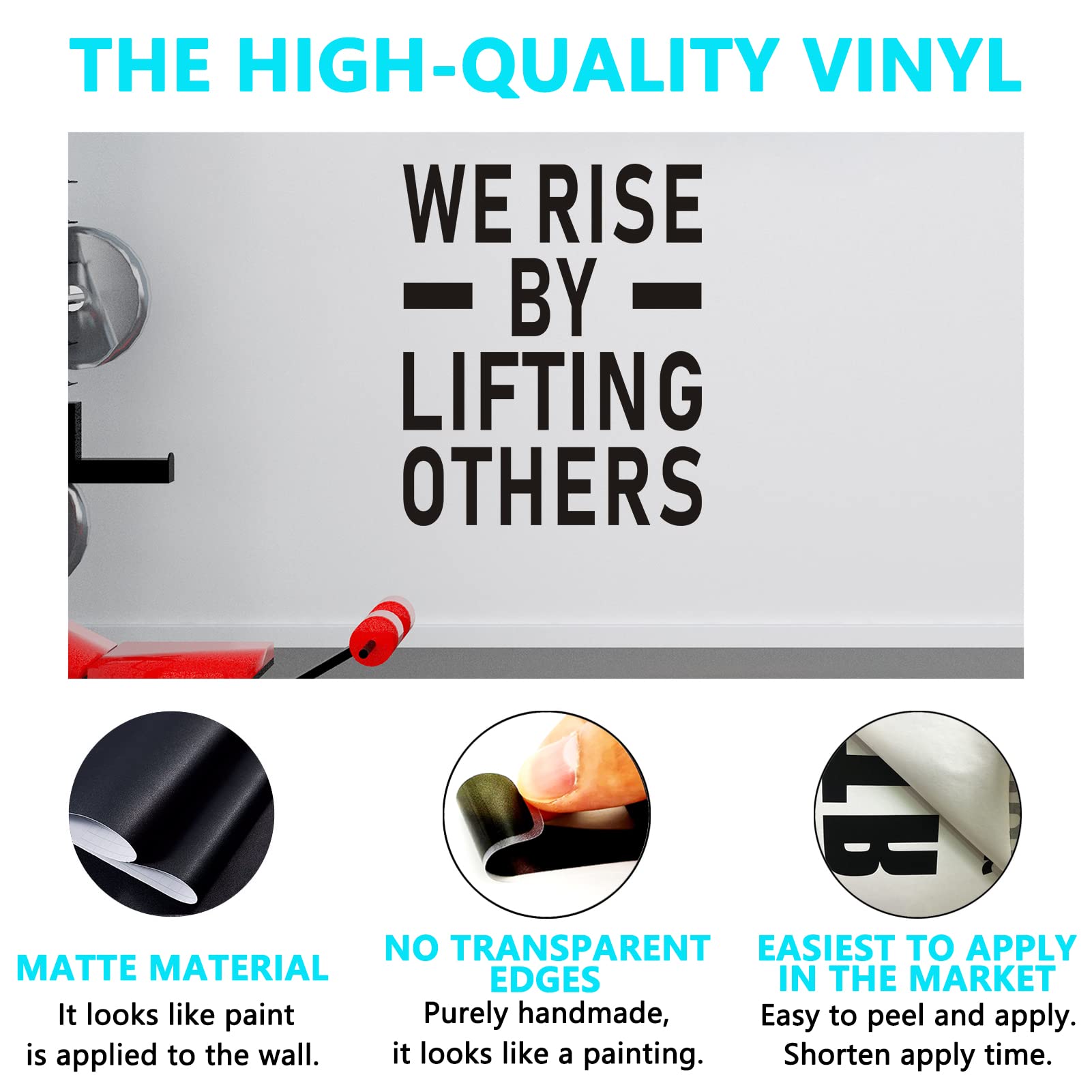 Inspirational Quotes Wall Decals for Classroom: Motivational Office Bedroom Gym School Vinyl Art Wall Stickers - Image 2