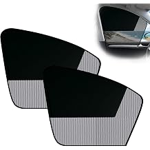 2 PCS Car Window Shades, Magnetic Half Blackout & Half See Front Side Car Sun Shade, Privacy Side Window Sun Cover for Driver Passenger, Blocks Heat, Glare and UV Rays, Universal Fit
