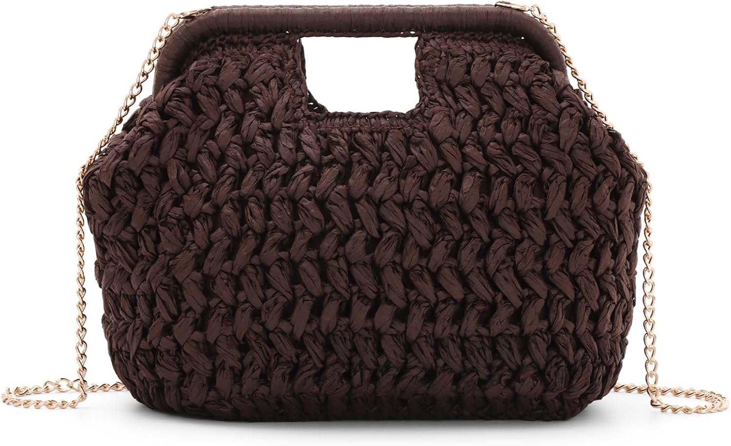 Fecialy Straw Clutch Purse for Women Summer Beach Woven Bags Straw Top Hanlde Handbags Vacation Crossbody Purses