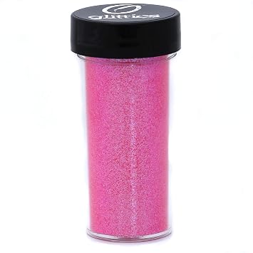 GLITTIES - Shocking Pink - Nail Art Iridescent Fine .008" Glitter Powder - for Gel Nail Polish, Gel and Acrylic Nail Powder - 30 Gram Jar
