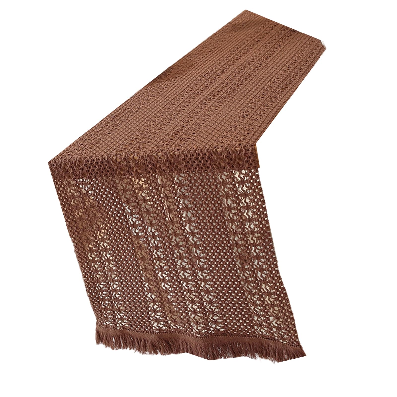 Tsophreniq Table Runner 180cm Lace Designs Spill Resistant Easy Washing for Family Gatherings Daily Meals Machine Washable Table Runner