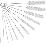 Ixiaoyoo Straw Cleaner Brush Set, 12-Piece 11.8 Inch Long Botthle Cleaning Brush, Nylon Tube Brush Kit for Straws on Tumbler, Water Bottle, Sippy Cup and Pipes, Tubes or Tea Pot Spout