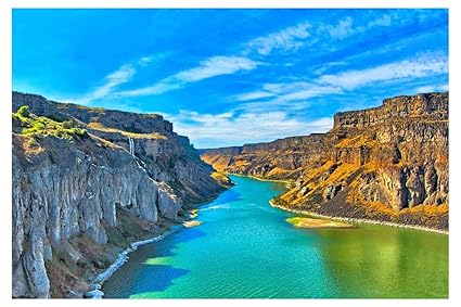 Yellow Alley Nature Wall Sticker Poster|Beautiful Sea Valley Mountains Sticker Poster For Study Room, Restaurants, Hotels|1Pc Nature Sticker Poster