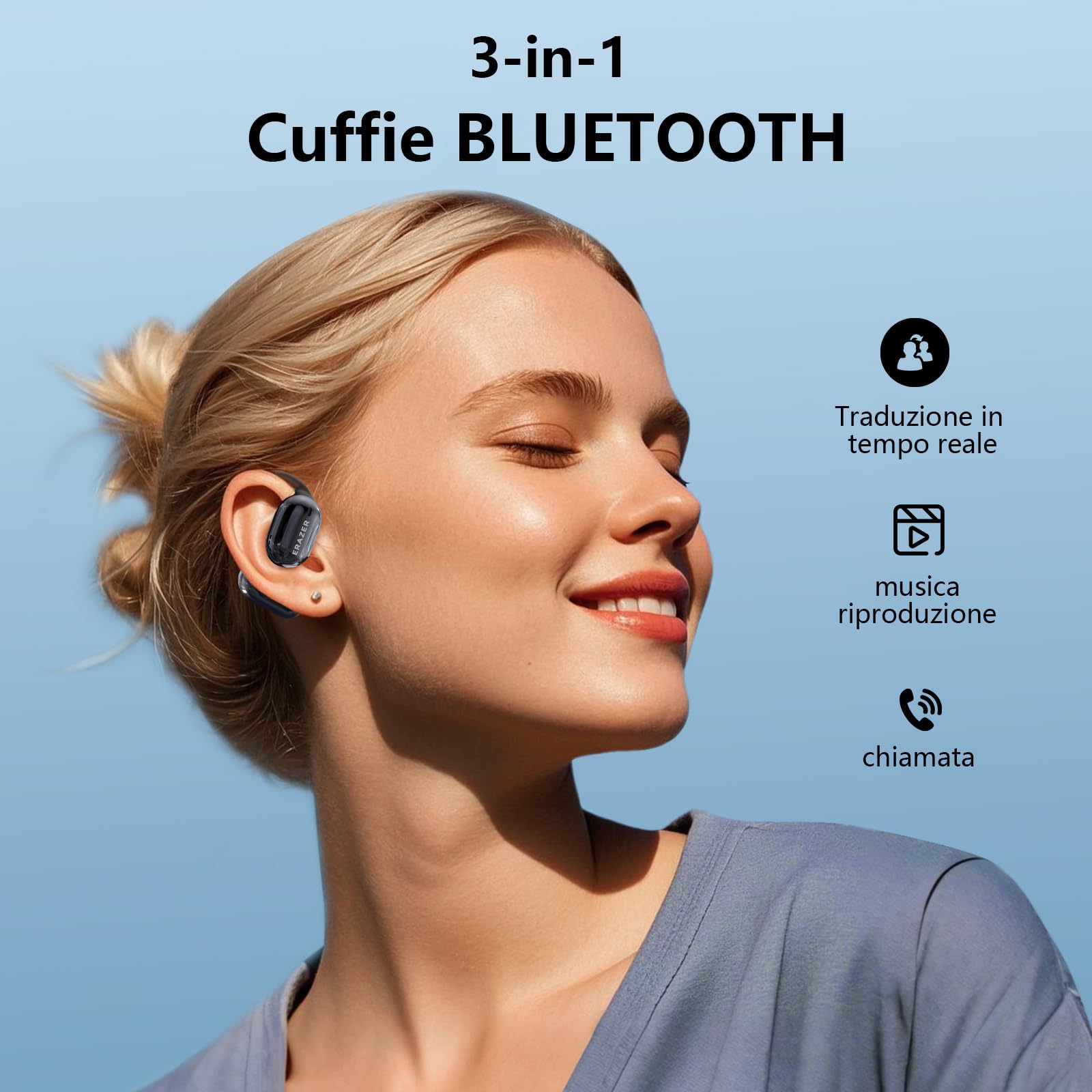 Cuffie Traduzione Istantanea AI - 164 Lingue Bluetooth 5.4 42 Ore