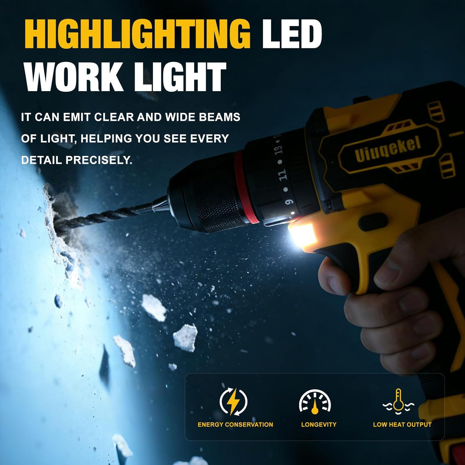 Brushless Cordless Drill Driver Kit, 575 In-lbs High Torque, 2 Batteries, 25+1 Clutch, 2-Speed Power Drill for Wood & Metal
