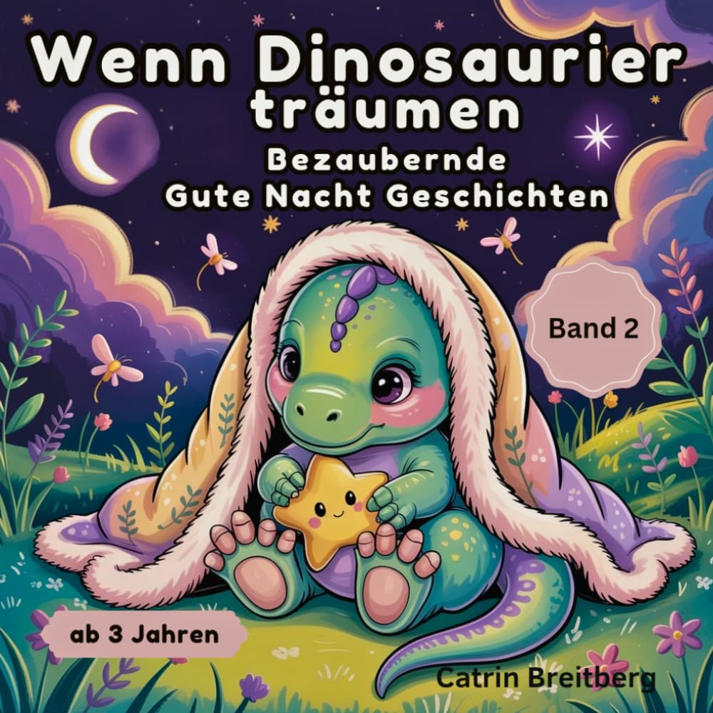 Wenn Dinosaurier träumen - Band 2: Bezaubernde Gute Nacht Geschichten für Kinder ab 3 Jahren inkl. Affirmationen und Ausmalbilder