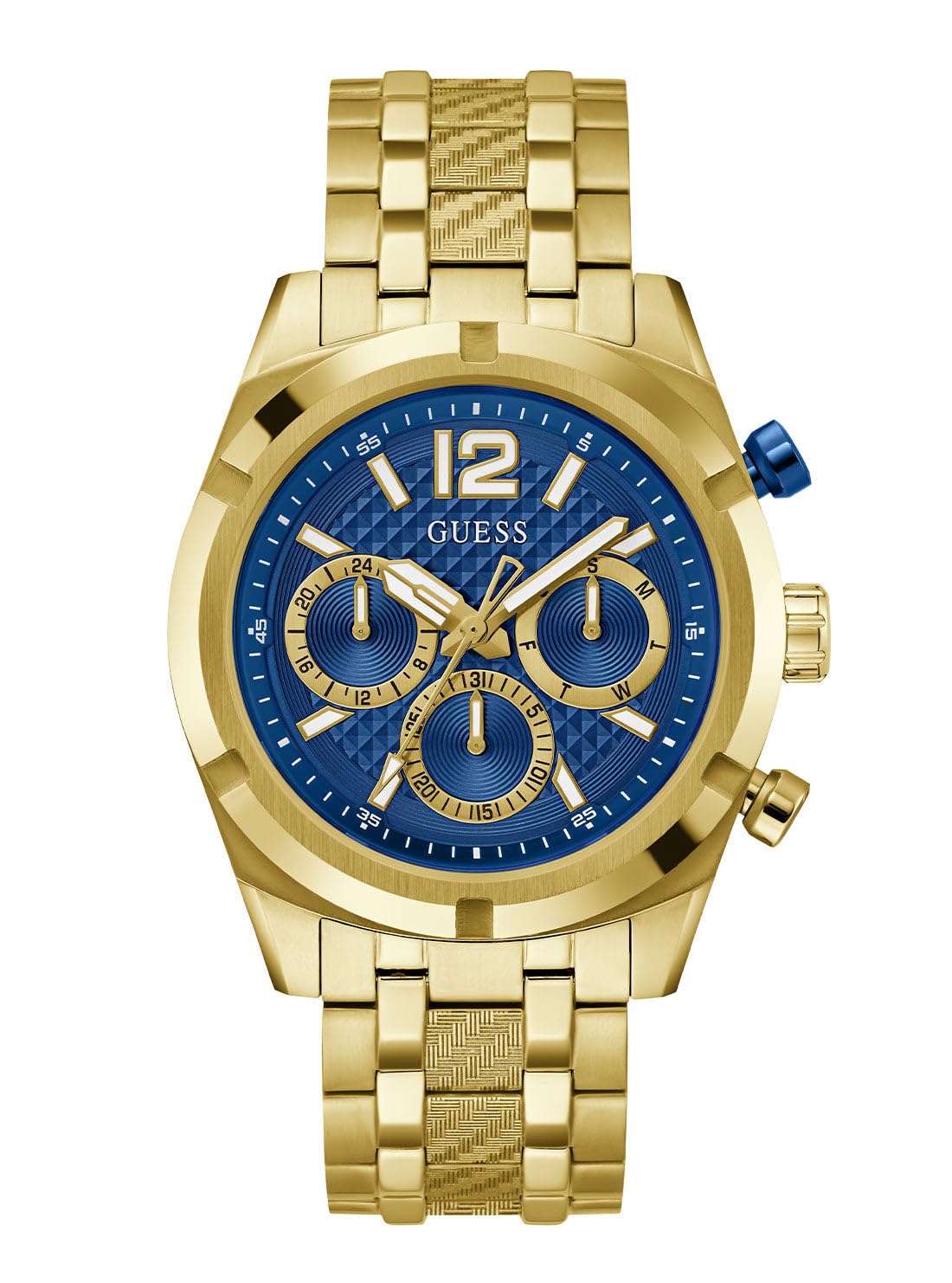 Stainless Steel Analog Blue Dial Men's Watch-Gw0714G2, Band Color-Gold-image-31