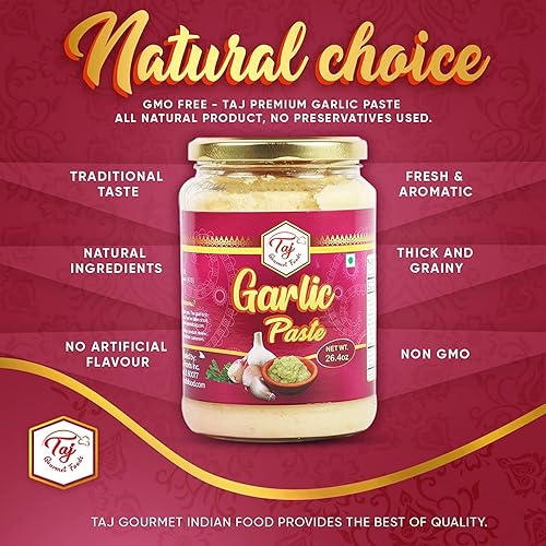 Miniatura 2 de TAJ Puré de ajo  Puré de ajo fresco para cocinar  10.58 oz (10.5 onzas)