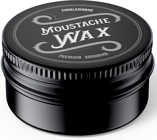 Charlemagne Mustache Wax, Strong Hold, 0.5 oz, Lime Scent