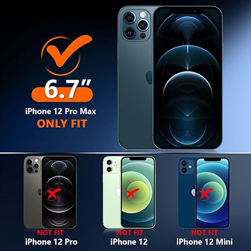 Miniatura 37 de Red2Fire Funda magnética fuerte para iPhone 12 Pro Max [compatible con MagSafe] con 2 unidades [protector de pantalla de vidrio templado] Funda