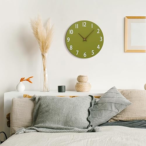 Miniatura 7 de LEIKE Impresionante reloj de pared decorativo, diseño moderno de 12 pulgadas para decoración de sala de estar, cocina, oficina, dormitorio, funciona
