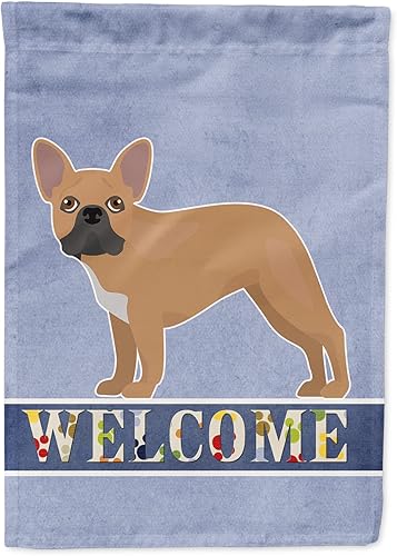 Caroline's Treasures CK3647CHF - Lienzo con bandera de bienvenida de Bulldog Francés, tamaño de casa, multicolor