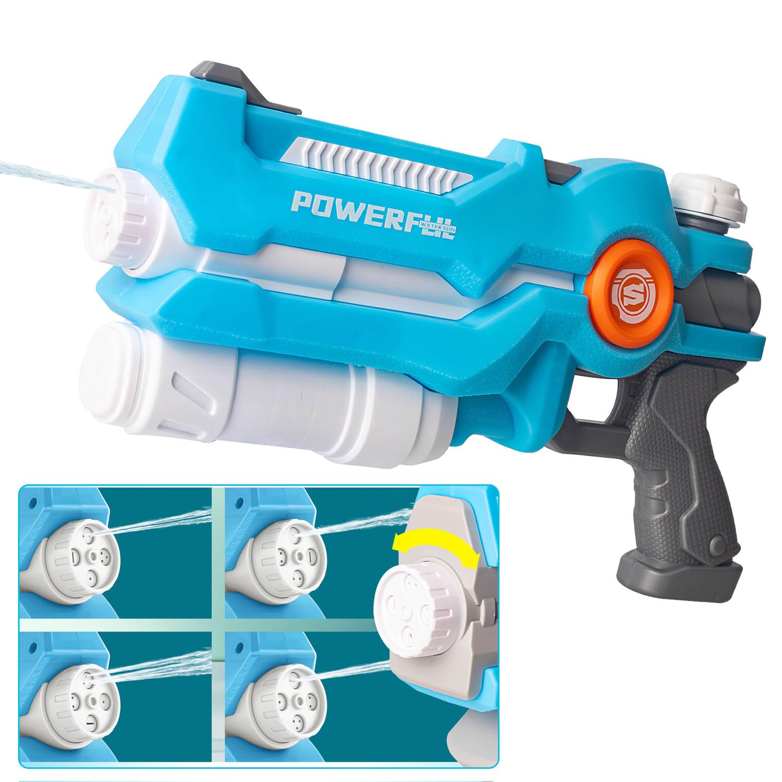 Big Water Gun Powerful Water Pistol for Kids 30-40ft Long Range 800cc Super Soaker Watergun