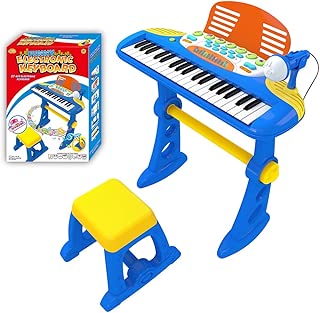 Yavso Kinderklavier Mit Mikrofon Und Hocker Klavier Spielzeug Piano Keyboard Kinder Mit Mikrofon Musikinstrument Fur Kinder Batterie Oder Usb Aufladung Musikinstrumente Vue Du Japon Spielzeug