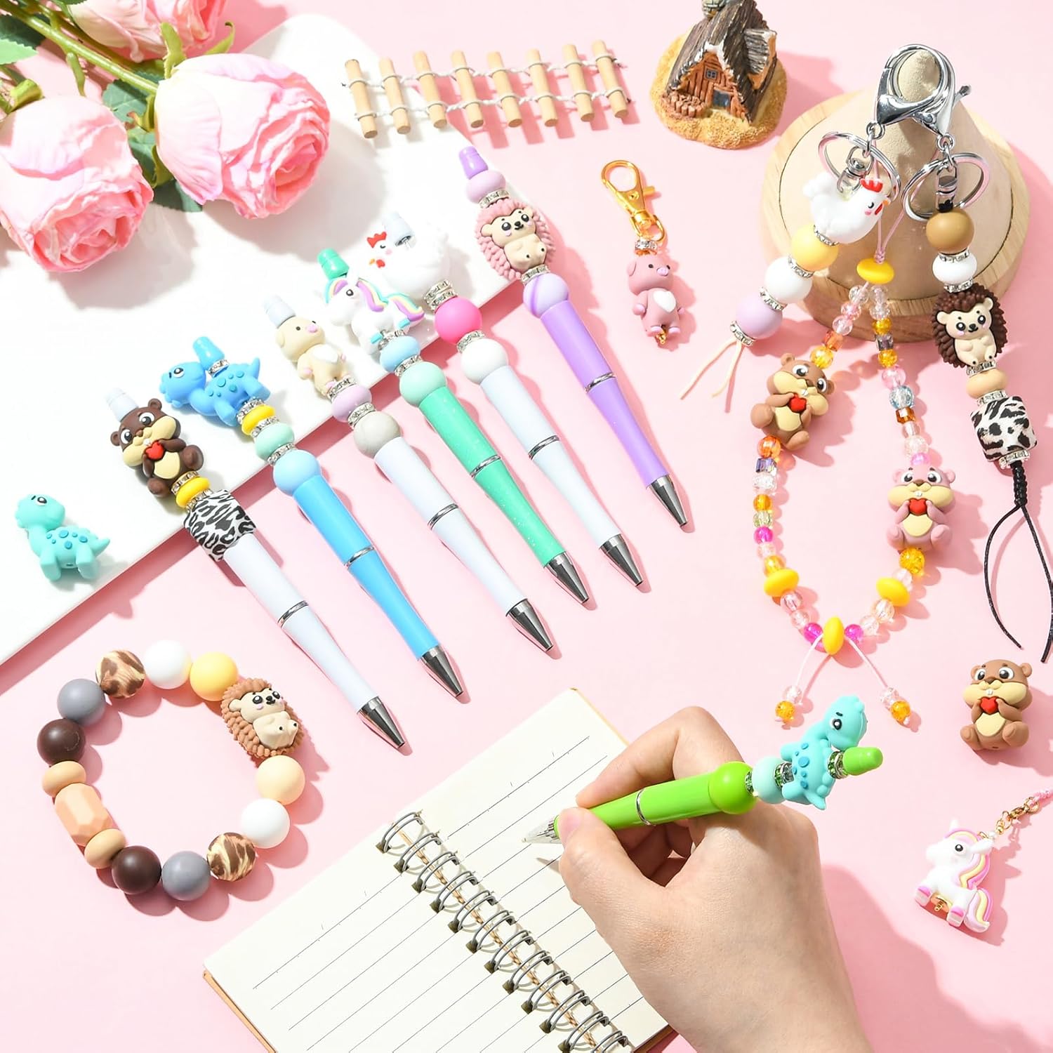 10 Pcs 3D Chick Silicone Focal Beads for Keychain Making Cute Animals Focal Beads for Pens DIY Bracelets Necklaces Lanyards Beaded Craft Supplies - Image 5