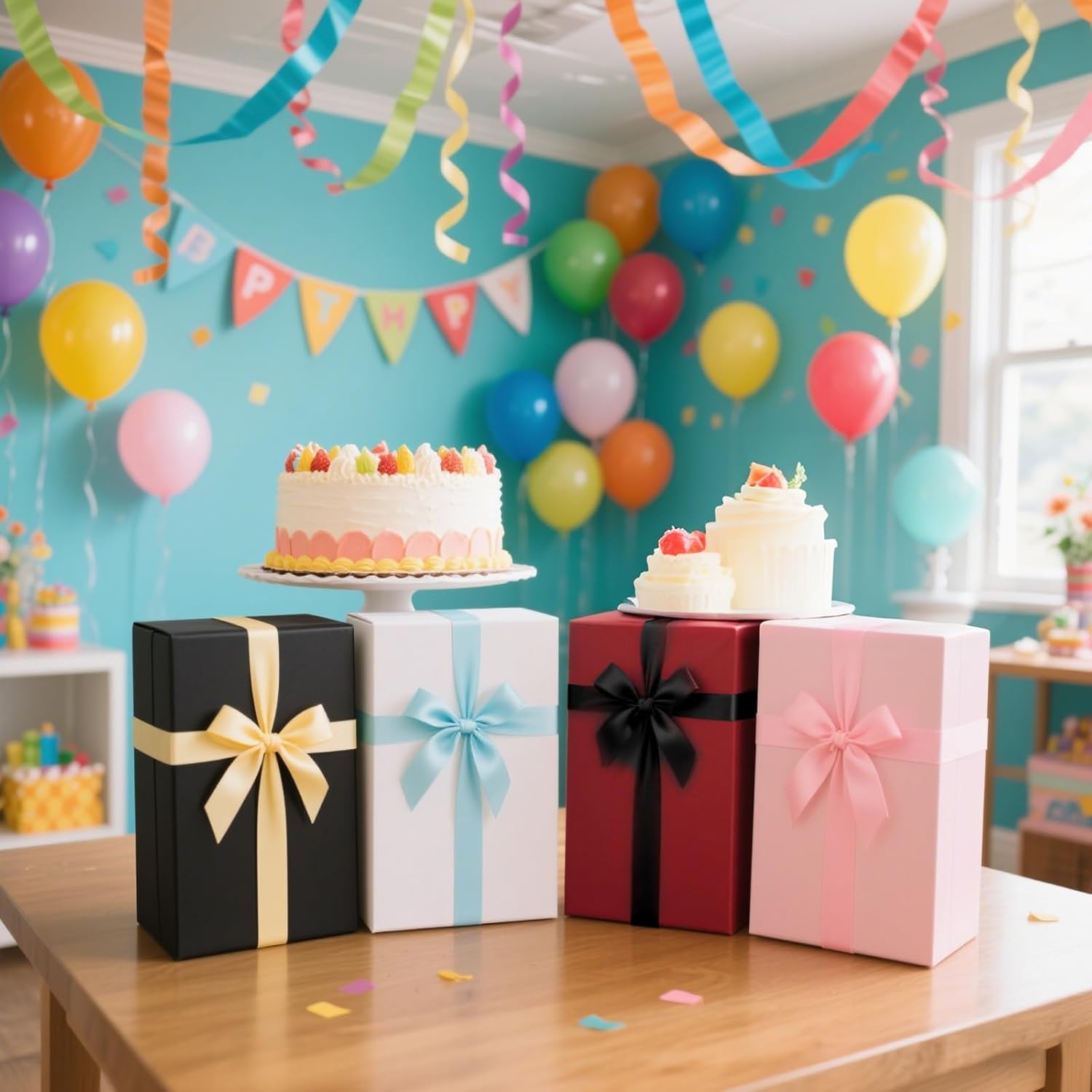 Rinrda 5 Pack Large White Gift Box,13.75"x9"x4.5", Gift Boxes with Magnetic Lids for Presents Closure Gift Packing for Birthday,Christmas, Halloween,Wedding,Bridal Gifts