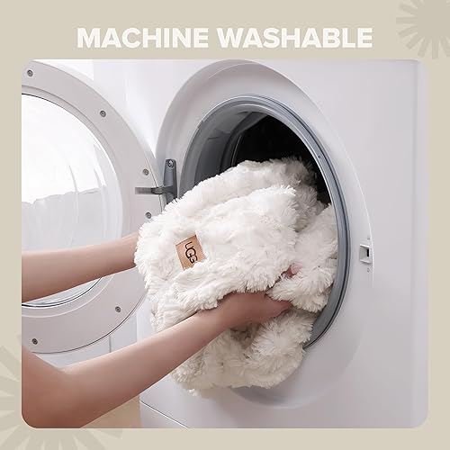 Miniatura 6 de UGG Adalee - Manta de piel sintética, ligera, acogedora y suave, hipoalergénica, lavable a máquina, de doble cara, para decoración del hogar, 50 x