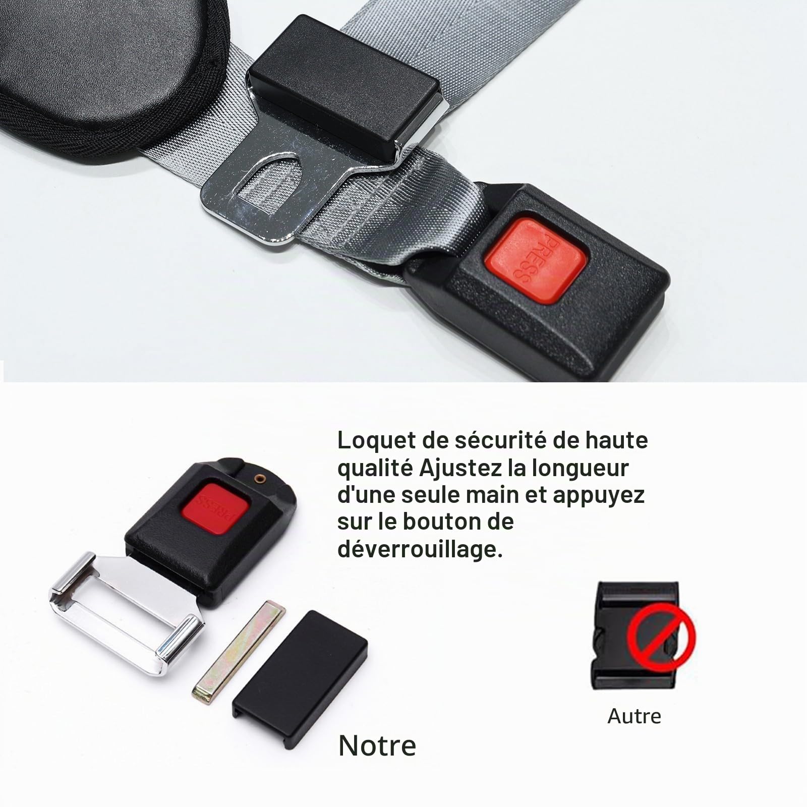 Ceinture de mobilisation des extrémités, thérapie Physique par Sangle de Traction, Traction Manuelle et mobilité avec Coussinet, 9,8 Pieds/3 m(A)