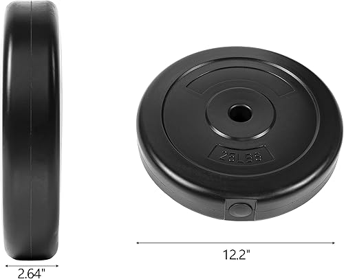 Miniatura 3 de Signature Fitness Placa de peso estándar de vinilo de 1 pulgada para entrenamiento de fuerza y levantamiento de pesas, pares o juegos