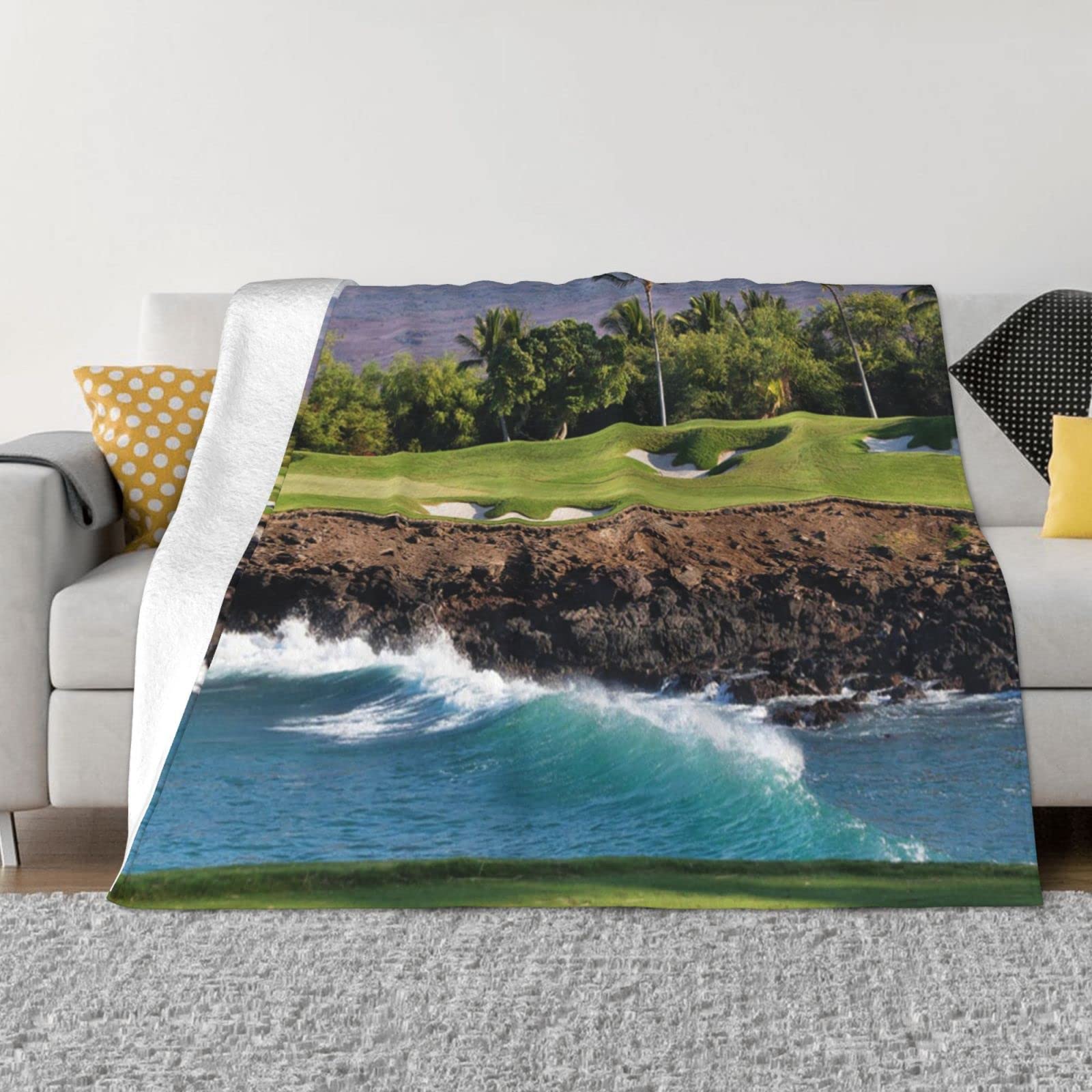 Couverture douce et chaude pour canapé et soirées fraîches de golf