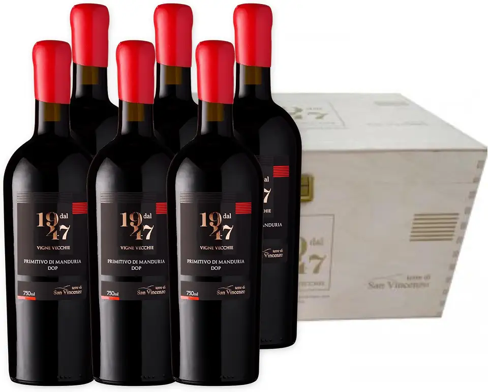 Vinho Tinto Primitivo Di Manduria Dal 1947 Italiano 750ml 6u + CX mad