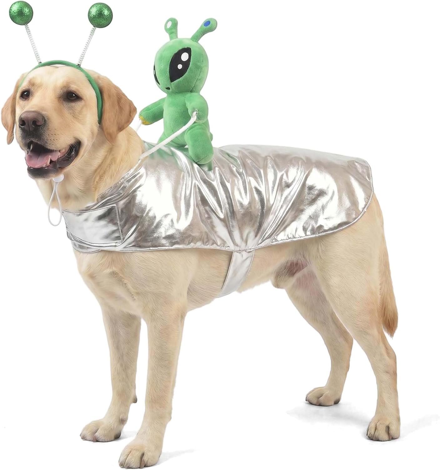 Halloween Alien Dog Costume Headband Small Large Dog Outfit XXL