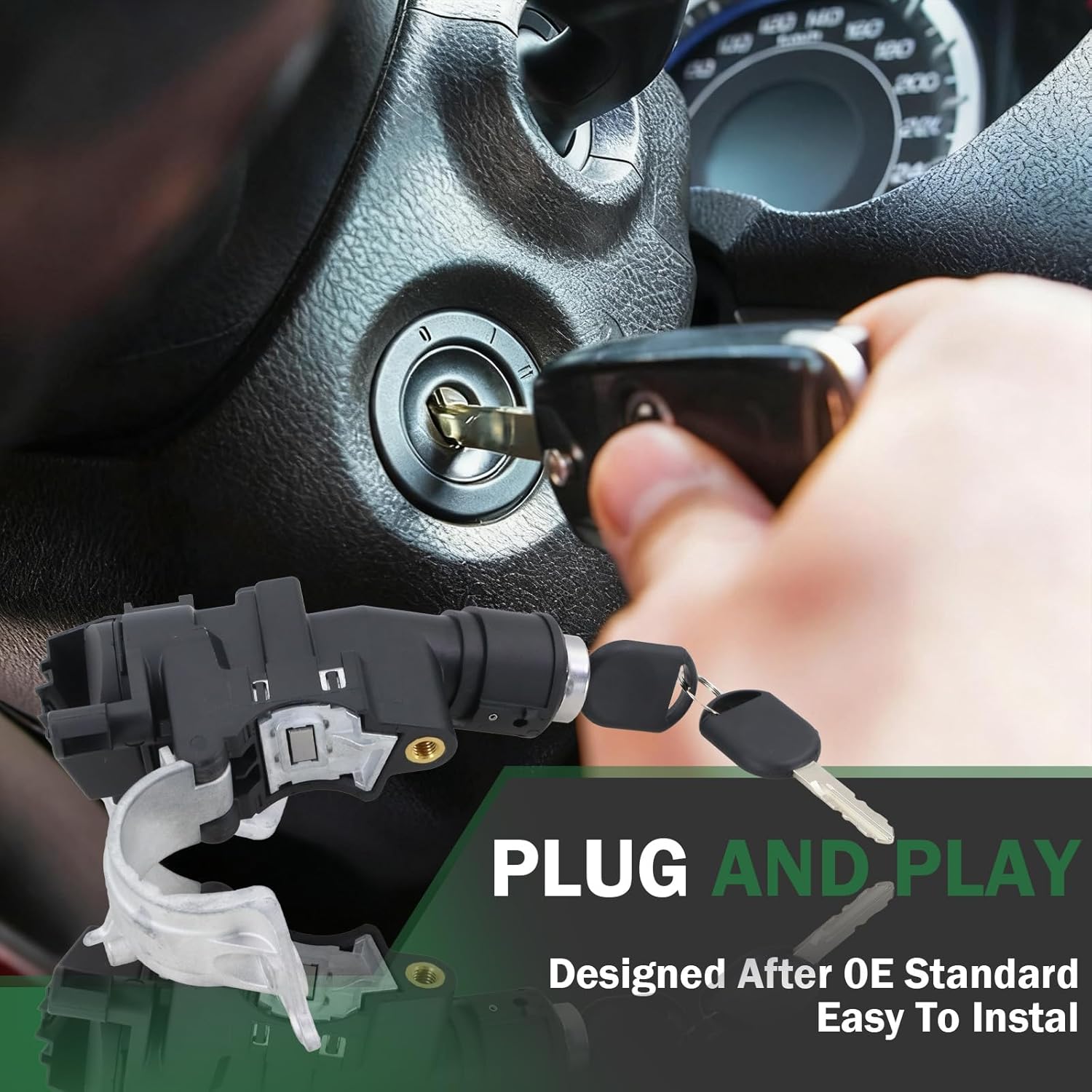 989-019 Ignition Switch Lock Housing & 924-717 Lock Cylinder Assembly Replaces 9L8Z-3511-A Fit for 2008-2012 Ford Escape, 2009-2011 Focus, 2008-2011 Mazda Tribute, 2008-2010 Mercury Mariner