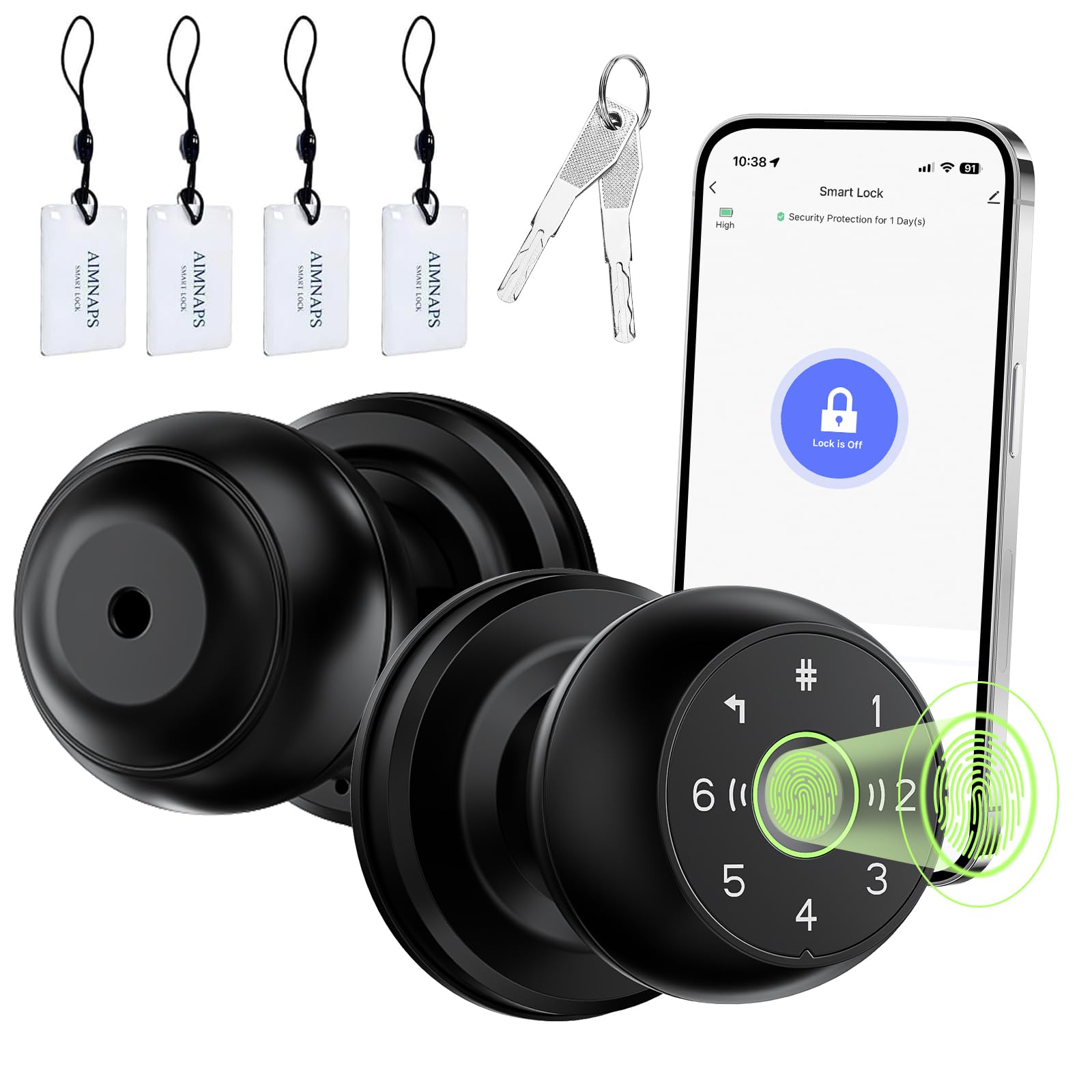 Smart Fingerprint Door Lock - WiFi Biometric Security -1