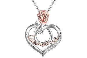 Nina Miss Heart Sterling Silver Necklace - 925 Sterling Silver Heart Love...