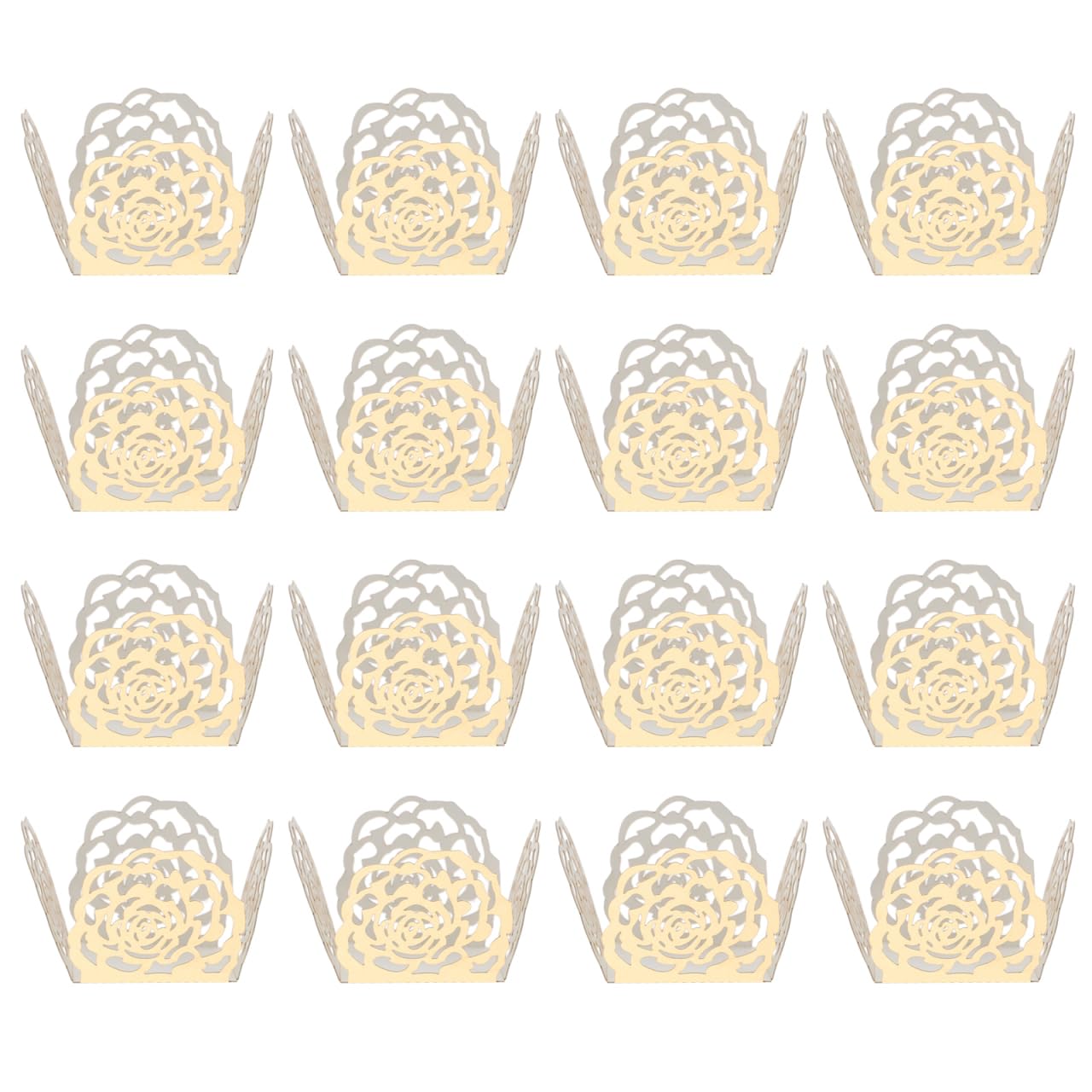 Emballage papier truffe et chocolat Jojofuny dorés pour décoration de table mariage lot de 50