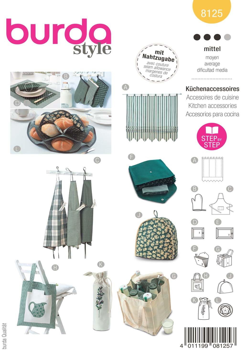 Burda Cartamodello 5835: Abiti Cocktail Con Scollatura, Taglie 34-44, Livello Intermedio