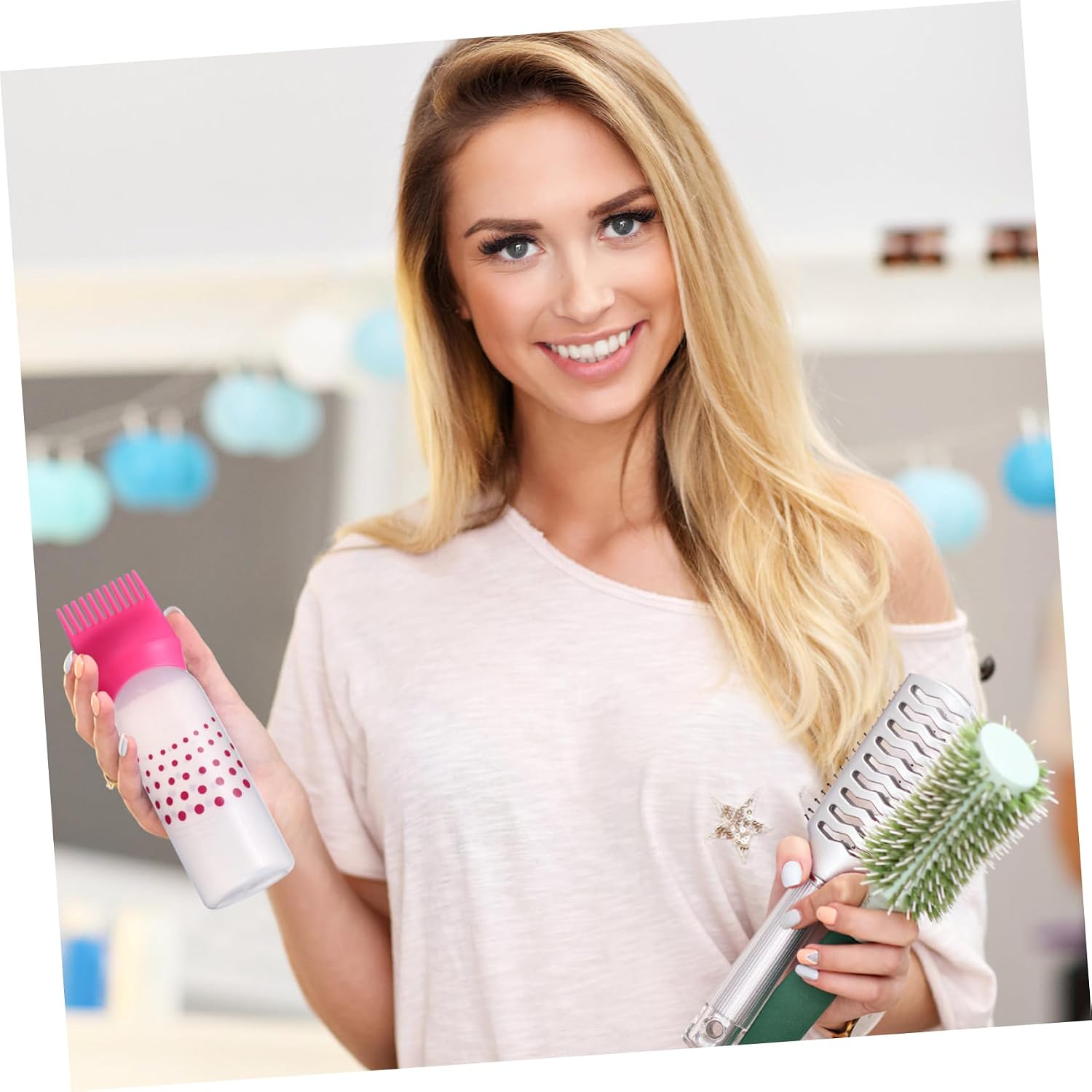 NOLITOY Hair Dye Applicator Bottles 2Pcs with Scale Lines for Home Salon