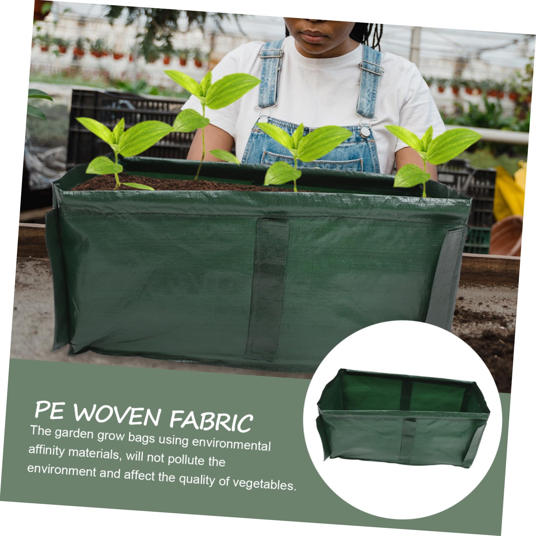 ifundom 2pièces Sacs De Plantation Tissu PE Tissé Sachets De Plantation De Fruits Sacs De Croissance Réutilisables pour Plantes Légumes Et Fleurs