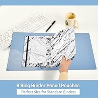 Vista 20 de Binder Pouch Purple Gold Shine Marble File Folder Sturdy Pencil Pouch for 3 Ring Binder Clear Window Office Desk Supplies Case Memento Holder with