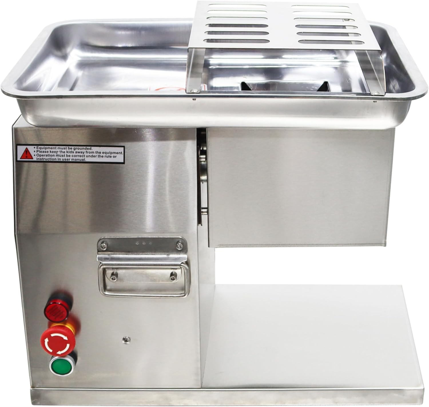 TECHTONGDA Electric Meat Cutter Slicer Commercial Shredded Diced for Steak Beef Pork Meat YF-90T 4mm