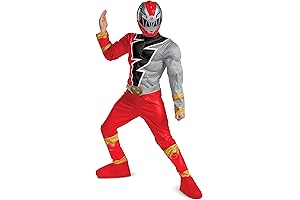 Red Power Ranger Costume Kids 7-8 | Official Red Ranger Dino Fury Child Costume