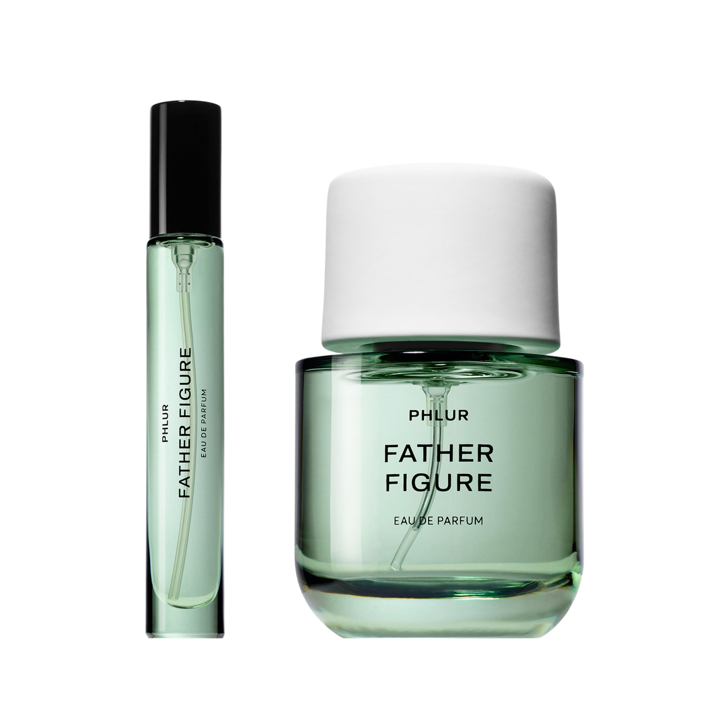 PHLUR Father Figure Perfume Duet, 50mL + 9.5mL - Fig & Vanilla Eau de Parfum, Fresh Green Fragrance with Waterlily, Cassis, Jasmine, Skin Musk & Sandalwood