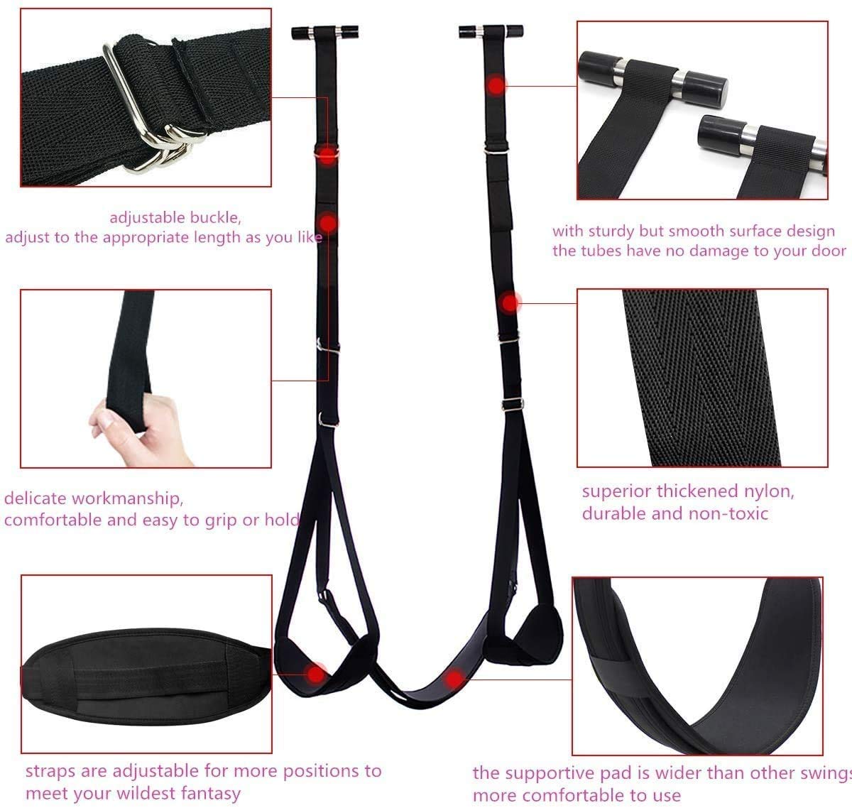 Regali Per Uomini E Donne Altalena Love Gate costume cóppia àdulti Soft Nylon yoga swing belt bďšm toys kit love swing set Arrampicate e altalene Altalena Premium Yoga Sling Swing Set P6P27