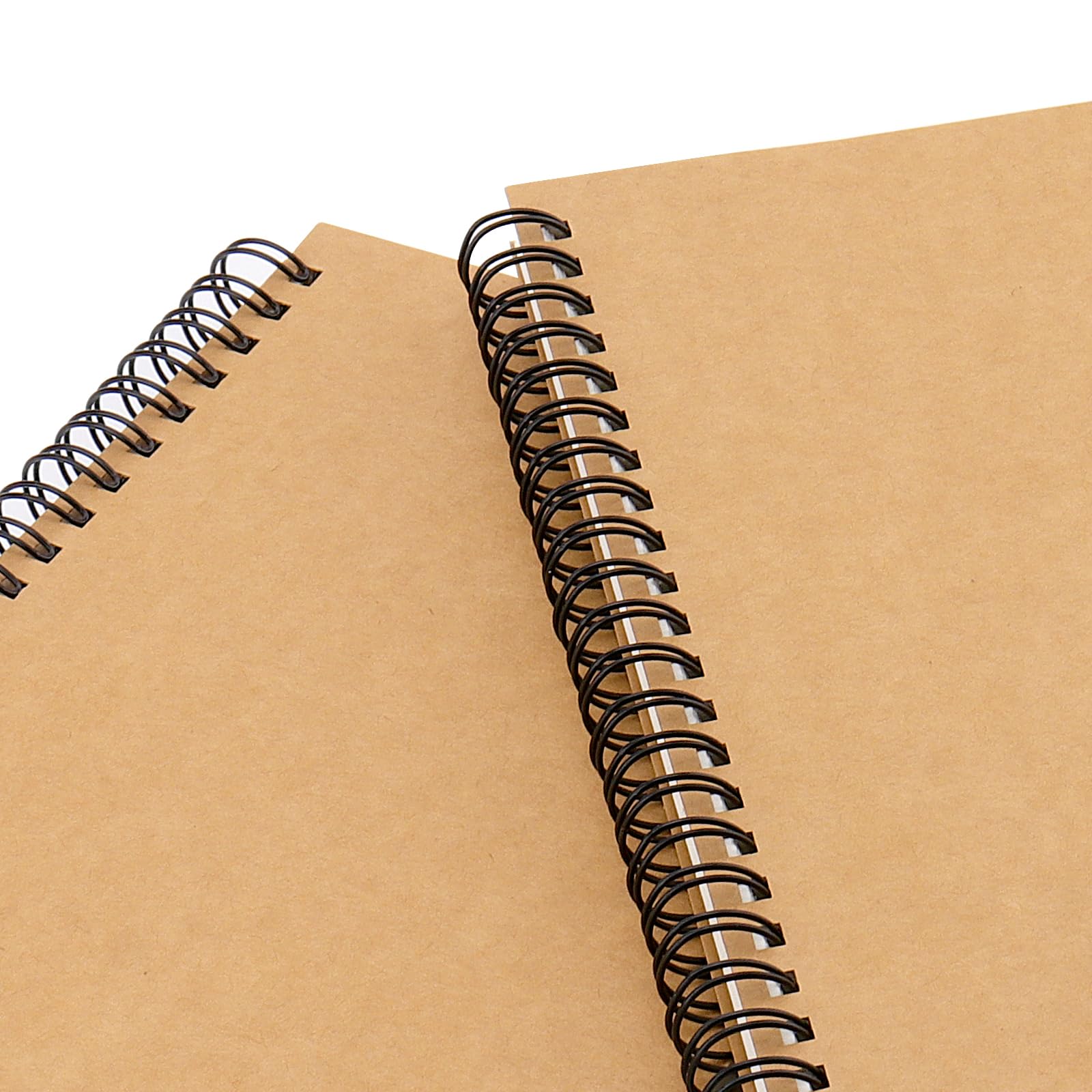 KINJOEK 20 quaderni da disegno A5, 120 pagine, 60 fogli con rilegatura a spirale laterale, blocco A5 in carta kraft vuota, per disegnare, schizzi, pittura, scrittura