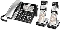 Vista 11 de AT&T CL84207 DECT 6.0 Teléfono con cable de 2 teléfonos para el hogar con largo alcance, contestador, bloqueo de llamadas, locutor de identificación