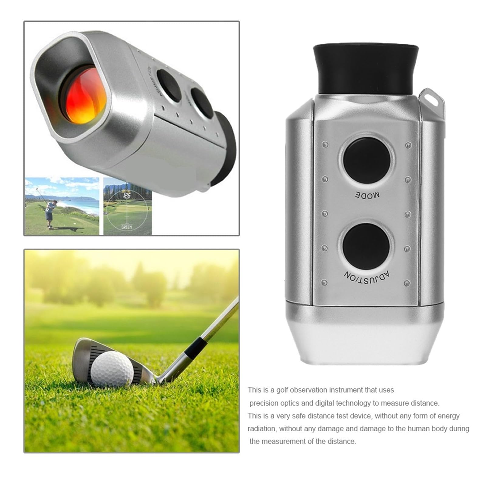 Telémetro de Golf 1000 Yardas Digital 7X telémetro telescopio Monocular telémetro Caza LCD telémetro Herramienta de medición Medición de Alta precisión