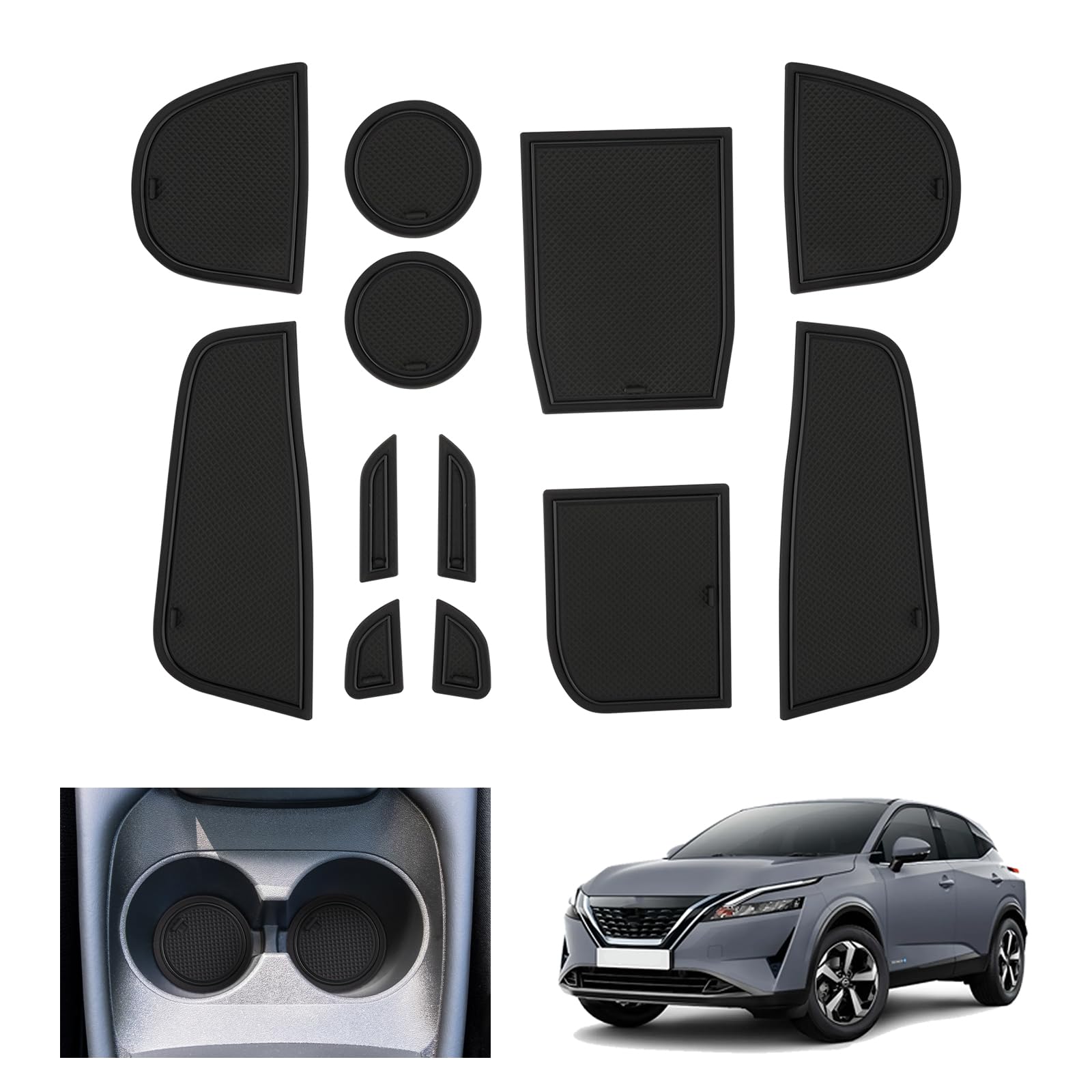 3W Tappetini In TPE Per Nissan Qashqai 2021-2025 (escluso E-Power) – Antiscivolo, Inodori, Facili Da Pulire