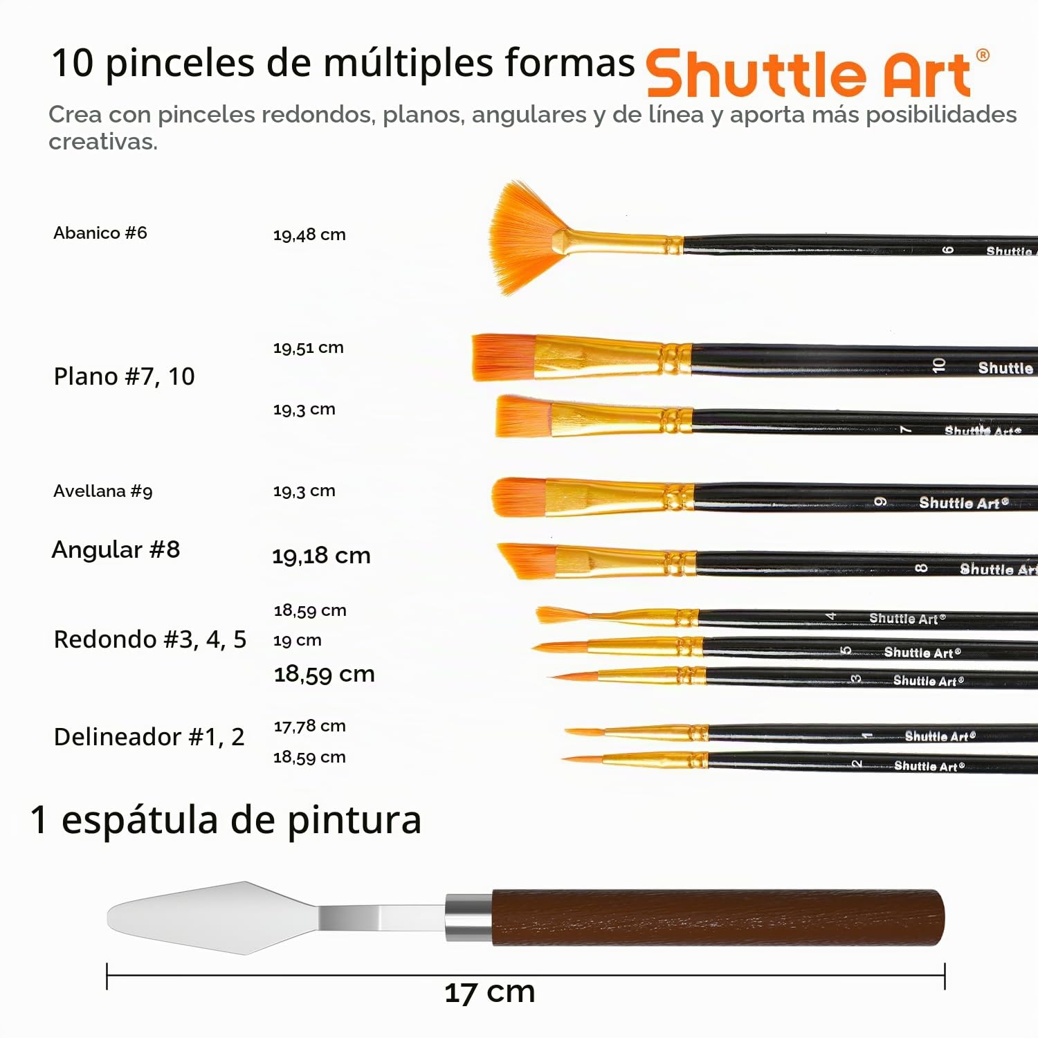 Shuttle Art 82 Pack Kit Pinturas Acrilicas 66 Tubos (22ml), Acrílico en Colores Ricos con 10 Pinceles, No Tóxicos, Ideales Pintura para Tela, Lienzo, Madera, Arcilla, Cerámica para Adultos y Niños