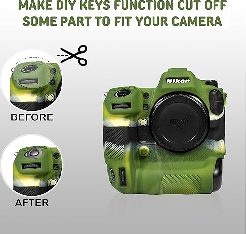 Miniatura 7 de Funda de cámara para Nikon Z9 - Funda protectora de silicona para cámara réflex digital, jaula desmontable, a prueba de golpes, a prueba de polvo