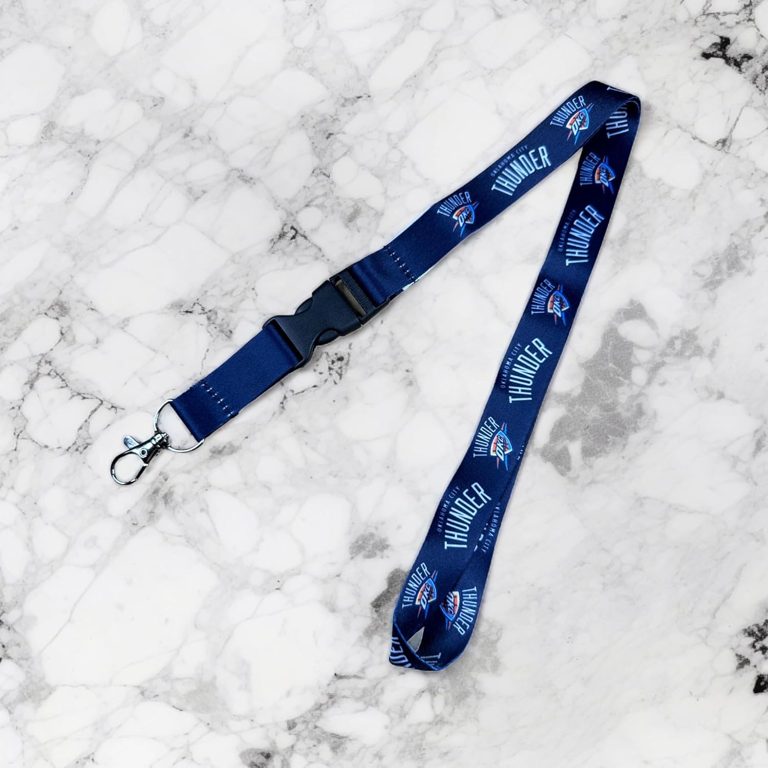 Desert Cactus Oklahoma City Thunder Lanyard Keychain Detachable NBA Breakaway Snap Buckle National Basketball Association Car Keys ID Badge Holder (Lanyard 3)