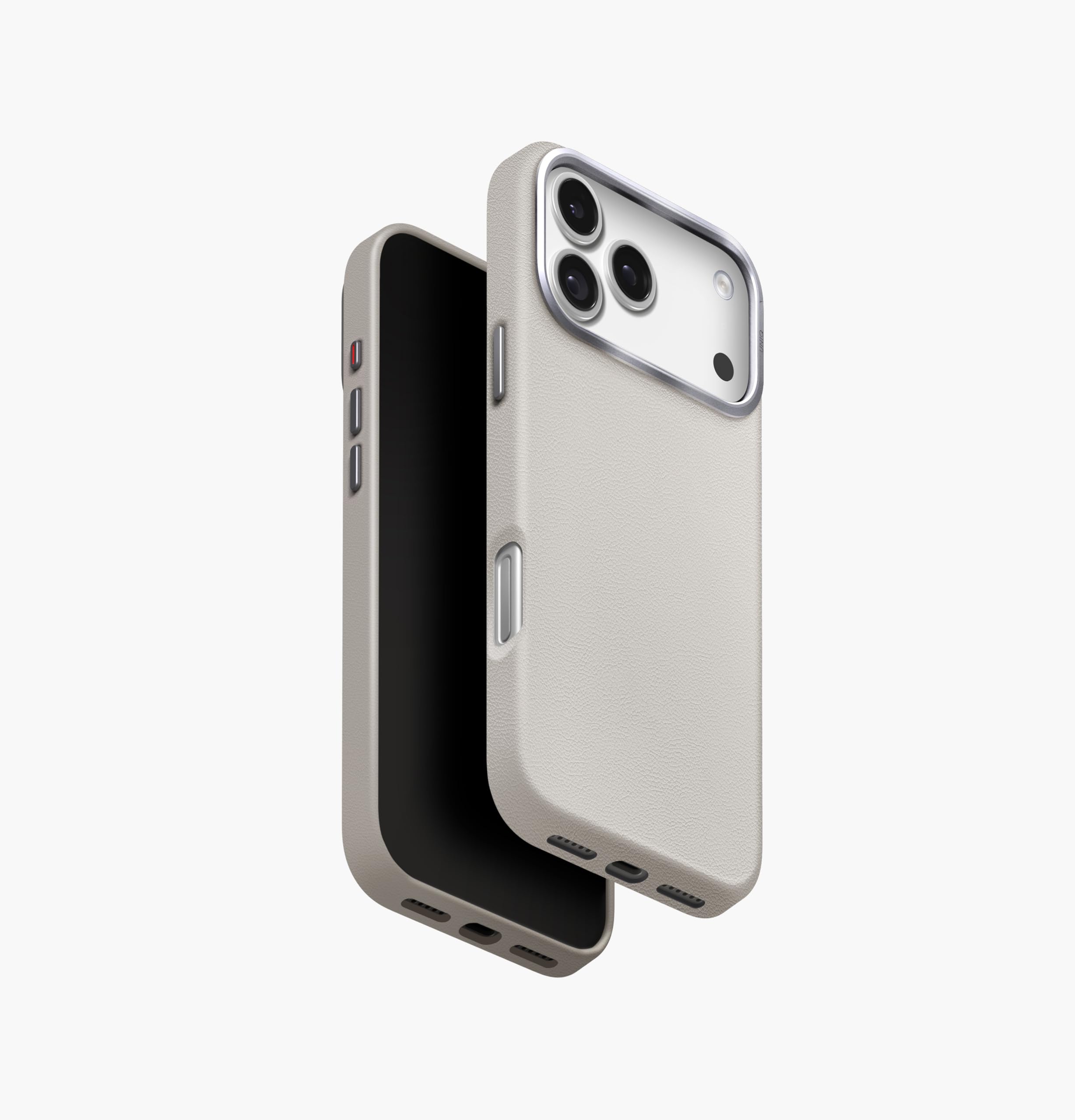 UNIQ Lyden - Funda protectora para iPhone 17 Pro Max (arcilla) de piel sintética de alta calidad, color sólido