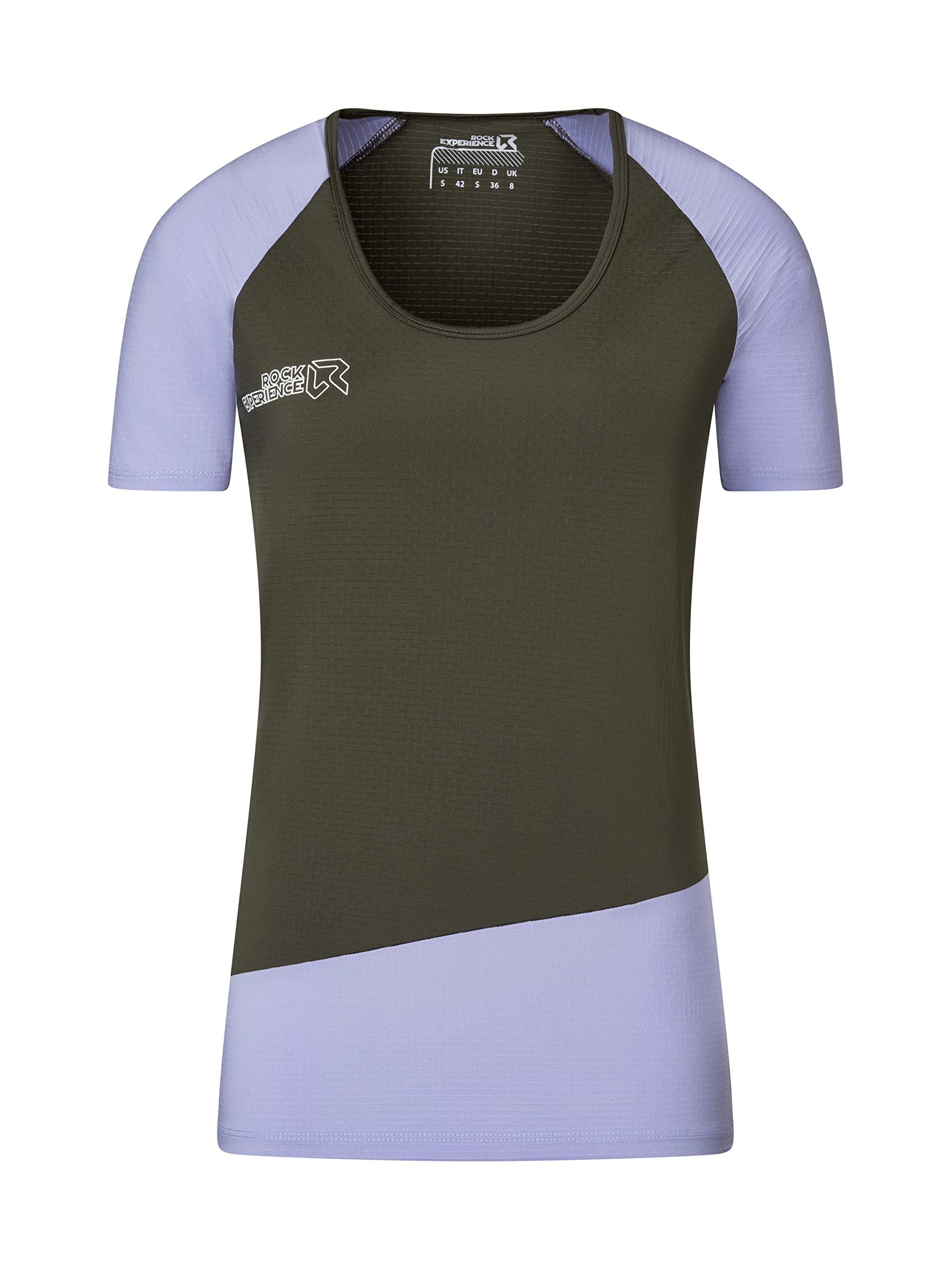 Rock Experience REWT01461 Merlin SS T-Shirt Women's 1924 Olive Night+2268 Baby Lavender XXL