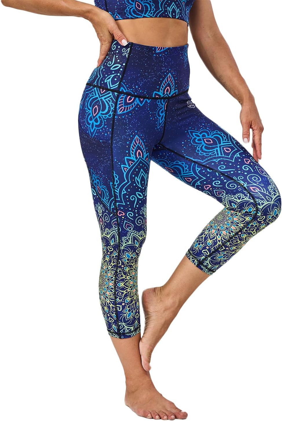UIUO-UIPEU High Waisted Leggings for Women Tummy Control Yoga Pants with Pockets Workout Compression 7/8 Leggings