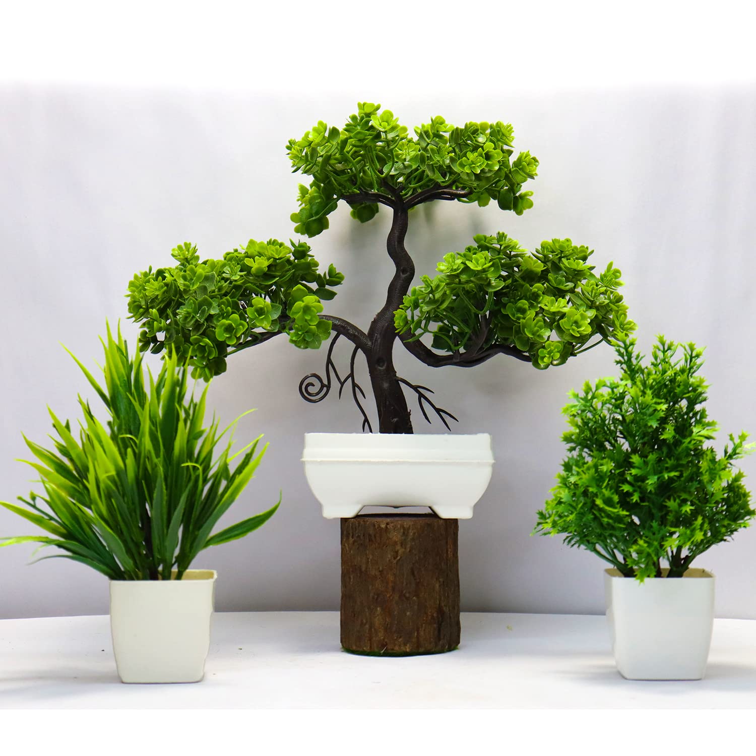 Buy 1 Bonsai Tree Plant and 2 Small Artificial Flower & Artificial